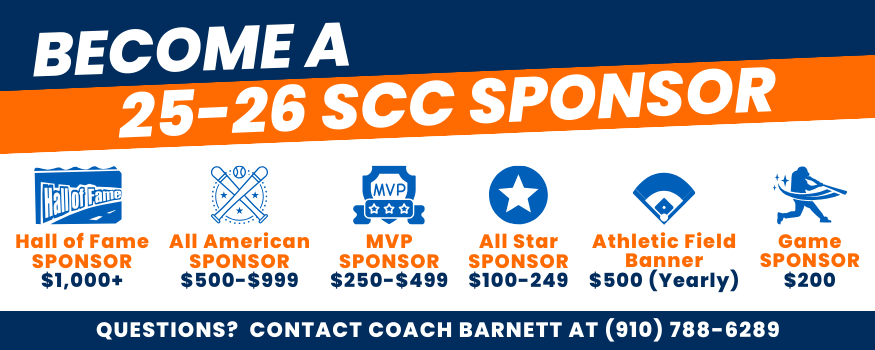 Learn about SCC Baseball sponsorships.